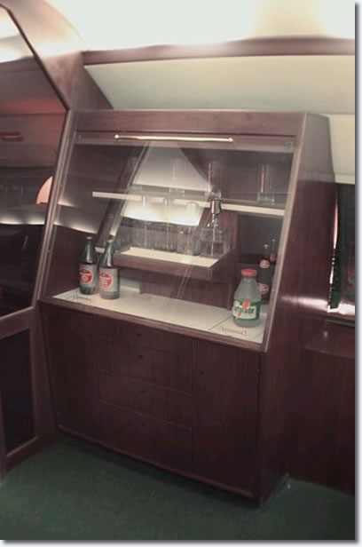 Inside Elvis Presley' Lisa Marie Convair 880 Jet - Drinks Cabinet